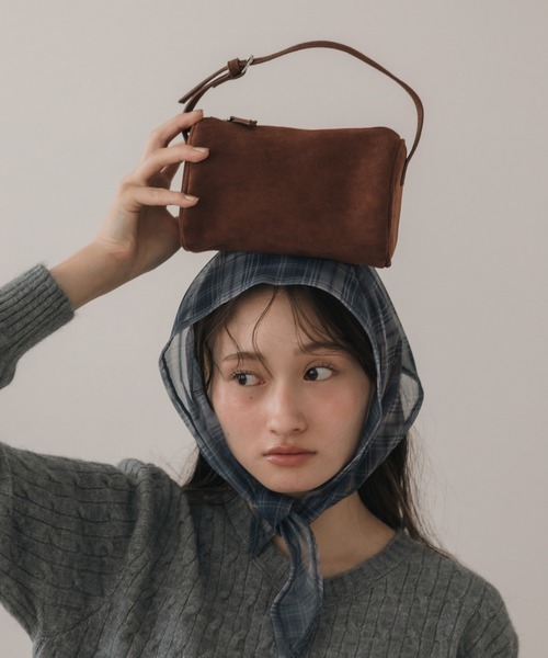 2WAYスエードミニショルダーバッグ/ミニバッグ スクエア ハンドバッグ