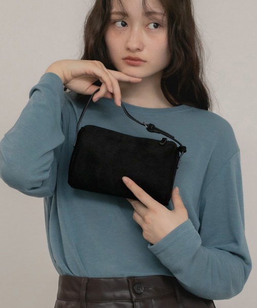 HEILIS(ヘイリス)の「2WAYスエードミニショルダーバッグ/ミニバッグ スクエア ハンドバッグ 韓国 斜め掛け スウェード 合皮 ブラック ブラウン ベージュ ガーリー ノームコア(ハンドバッグ・レディース・ベージュ系その他/ブラック/ブラウン・FREE)」の14枚目の写真