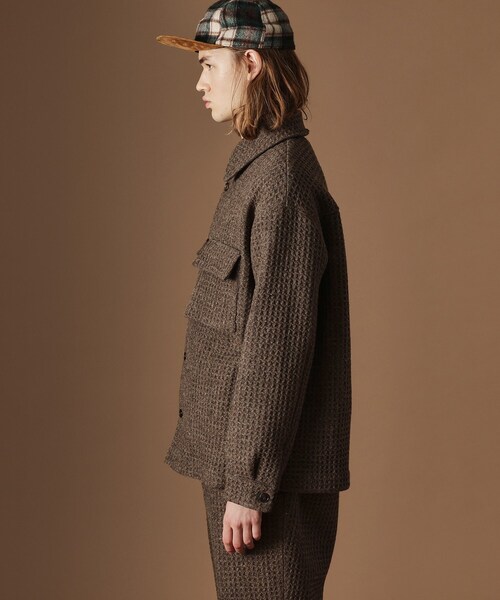 40ct&525(フォーティーカラッツアンドゴーニーゴ)の「ウールワッフルオーバーシャツ(シャツ/ブラウス・メンズ・ダークブラウン・03/02)」の2枚目の写真