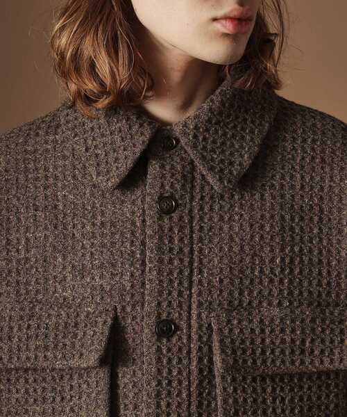 40ct&525(フォーティーカラッツアンドゴーニーゴ)の「ウールワッフルオーバーシャツ(シャツ/ブラウス・メンズ・ダークブラウン・03/02)」の4枚目の写真