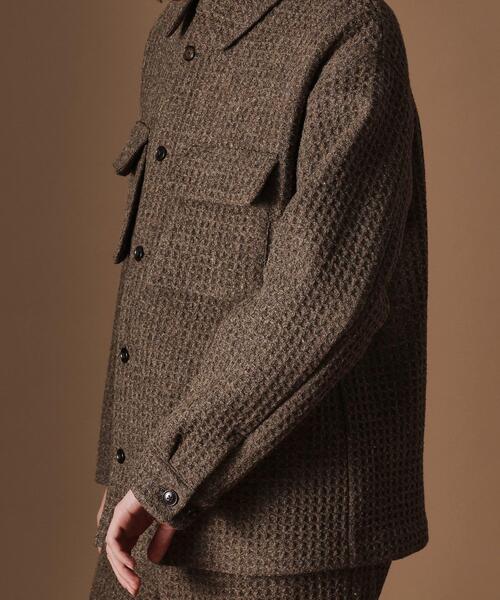 40ct&525(フォーティーカラッツアンドゴーニーゴ)の「ウールワッフルオーバーシャツ(シャツ/ブラウス・メンズ・ダークブラウン・03/02)」の5枚目の写真