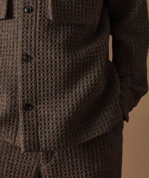 40ct&525(フォーティーカラッツアンドゴーニーゴ)の「ウールワッフルオーバーシャツ(シャツ/ブラウス・メンズ・ダークブラウン・03/02)」の6枚目の写真