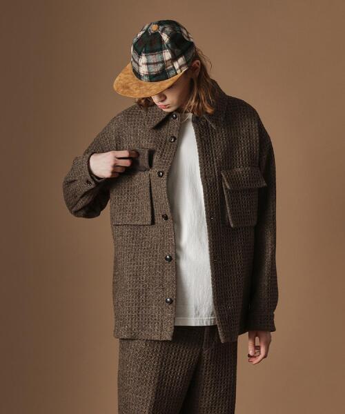 40ct&525(フォーティーカラッツアンドゴーニーゴ)の「ウールワッフルオーバーシャツ(シャツ/ブラウス・メンズ・ダークブラウン・03/02)」の10枚目の写真