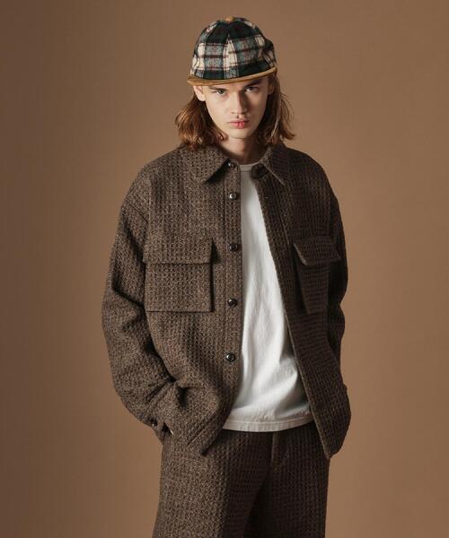 40ct&525(フォーティーカラッツアンドゴーニーゴ)の「ウールワッフルオーバーシャツ(シャツ/ブラウス・メンズ・ダークブラウン・03/02)」の11枚目の写真