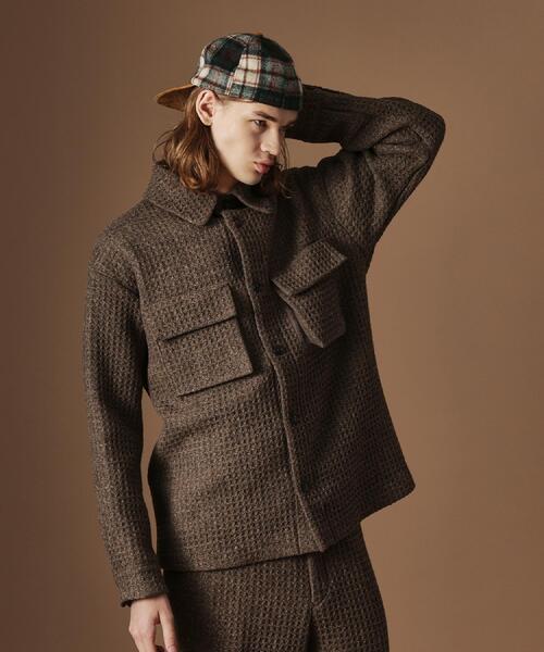 40ct&525(フォーティーカラッツアンドゴーニーゴ)の「ウールワッフルオーバーシャツ(シャツ/ブラウス・メンズ・ダークブラウン・03/02)」の15枚目の写真