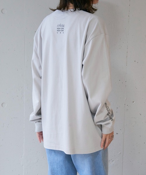 Manhattan Portage(マンハッタンポーテージ)の「【Manhattan Portage】L/S PRINT T-SHIRT MP-M580(Tシャツ/カットソー・レディース・ライトグレー/ホワイト/ブラック・L/M)」の18枚目の写真