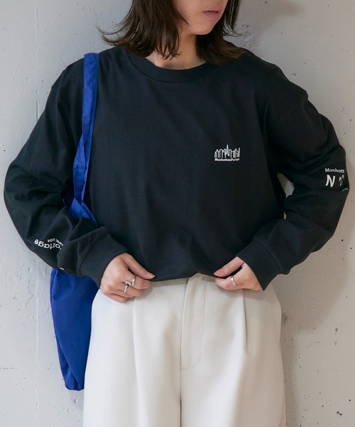 Manhattan Portage(マンハッタンポーテージ)の「【Manhattan Portage】L/S PRINT T-SHIRT MP-M580(Tシャツ/カットソー・レディース・ライトグレー/ホワイト/ブラック・L/M)」の10枚目の写真