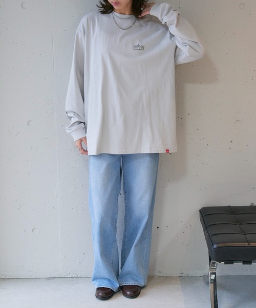 Manhattan Portage(マンハッタンポーテージ)の「【Manhattan Portage】L/S PRINT T-SHIRT MP-M580(Tシャツ/カットソー・レディース・ライトグレー/ホワイト/ブラック・L/M)」の20枚目の写真
