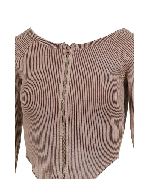 VIVAMUS（ヴィヴァムス）の「BITIER RIB CARDIGAN（カーディガン/ボレロ・レディース・ブラウン・OS）」の8枚目の写真