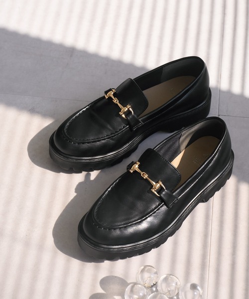 ROPE' PICNIC（ロペピクニック）の「【軽量・晴雨兼用】プラットフォームビットローファー（ローファー・レディース・ブラック/ブラウン系その他・23/23.5/24/24.5）」の3枚目の写真