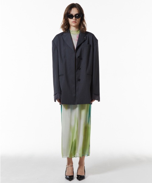 JOSE MOON(ジョゼムーン)の「WOOL OVER JACKET/ウールオーバージャケット(テーラードジャケット・レディース・ブラック/カーキ/グレー・FREE)」の10枚目の写真