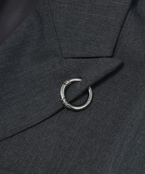 JOSE MOON(ジョゼムーン)の「WOOL OVER JACKET/ウールオーバージャケット(テーラードジャケット・レディース・ブラック/カーキ/グレー・FREE)」の20枚目の写真