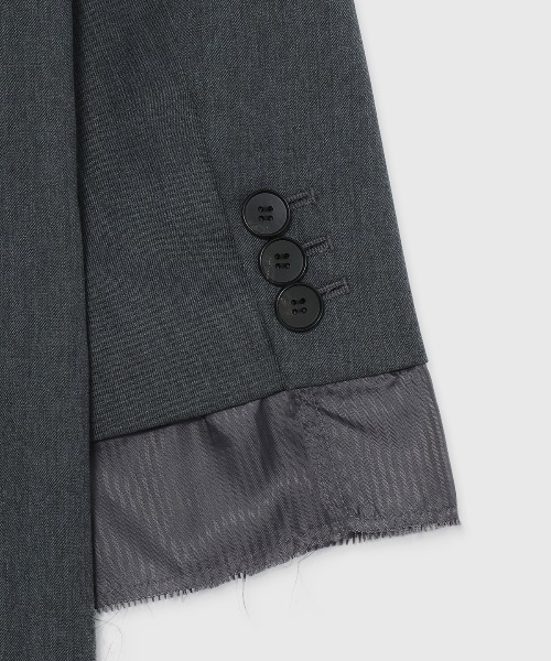 JOSE MOON(ジョゼムーン)の「WOOL OVER JACKET/ウールオーバージャケット(テーラードジャケット・レディース・ブラック/カーキ/グレー・FREE)」の21枚目の写真