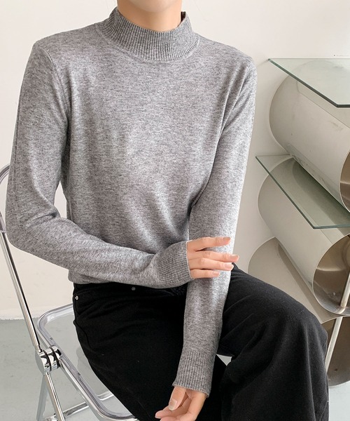 セール】【12色展開】ハイネック ニット プルオーバー（ニット