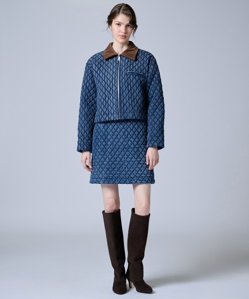 DOUBLE STANDARD CLOTHING（ダブルスタンダードクロージング）の「キルティングデニムジャケット（デニムジャケット・レディース・インディゴブルー・38/36）」の13枚目の写真