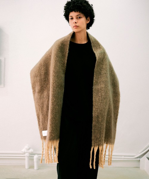 バイカラーボリュームフリンジマフラー（マフラー）｜NOISE MAKER