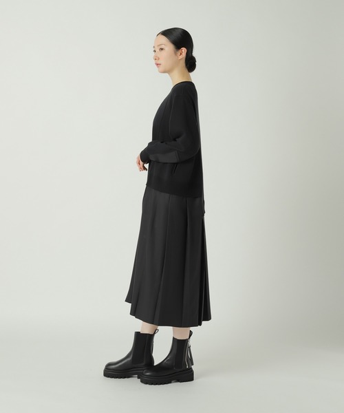 ZUCCa（ズッカ）の「ドッキングスウェット / ワンピース（ワンピース・レディース・ブラック/ネイビー/ボルドー・M size）」の5枚目の写真