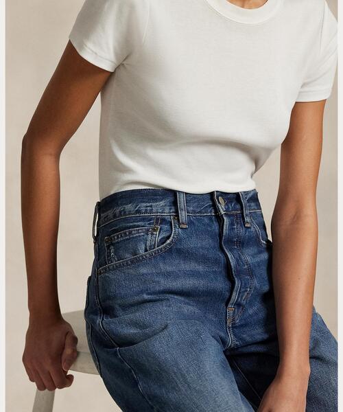 POLO RALPH LAUREN(ポロ ラルフ ローレン)の「ハイライズ リラックス ストレート ジーンズ(デニムパンツ・レディース・ブルー・26S/28S/27S/25S/24S)」の6枚目の写真
