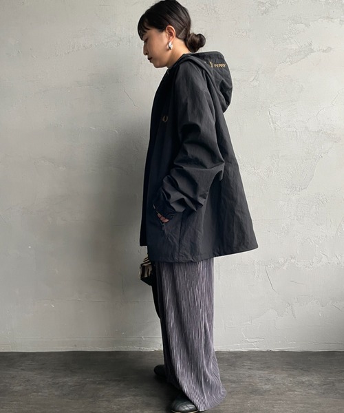 希少　90s フレッドペリー セットアップ ナイロンジャケット　レディース　美品 WEB先行予約】[FRED PERRY/フレッドペリー] 別注 フード刺繍