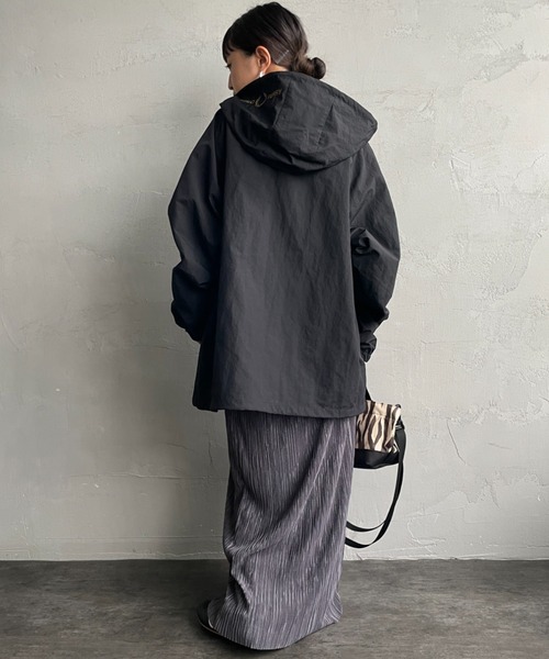 【美品】FREDPERRY フレッドペリー ナイロンジャケット ブラック フード WEB先行予約】[FRED PERRY/フレッドペリー] 別注 フード刺繍 ナイロン