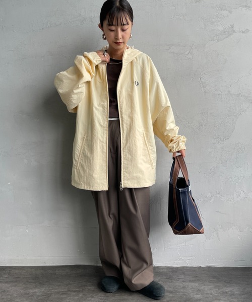 WEB先行予約】[FRED PERRY/フレッドペリー] 別注 フード刺繍 ナイロン