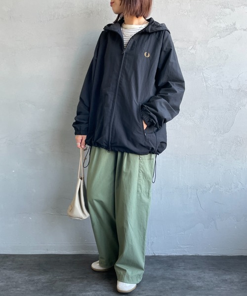 WEB先行予約】[FRED PERRY/フレッドペリー] 別注 フード刺繍 ナイロン