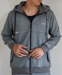 (RM)【LUXE/R GOLF】フェイク スエード ジップパーカー