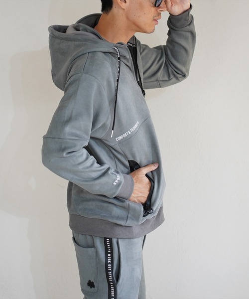 LUXE/R GOLF(ラグジュ ゴルフ)の「(RM)【LUXE/R GOLF】フェイク スエード ジップパーカー(パーカー・メンズ・ベージュ/グレー/ブラック・L/XL/M)」の22枚目の写真