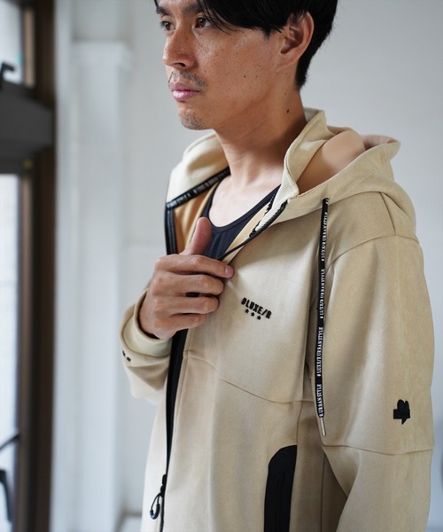 LUXE/R GOLF(ラグジュ ゴルフ)の「(RM)【LUXE/R GOLF】フェイク スエード ジップパーカー(パーカー・メンズ・ベージュ/グレー/ブラック・L/XL/M)」の5枚目の写真
