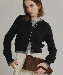 PUBLIC TOKYO | コットンカシミアクルーカーディガン【レイヤードトップスとしても】(カーディガン/ボレロ)