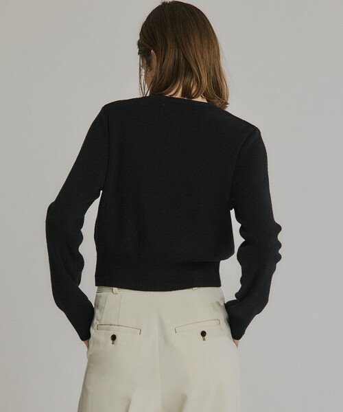 PUBLIC TOKYO（パブリックトウキョウ）の「コットンカシミヤクルーカーデ（カーディガン/ボレロ・レディース・ブラック/アイボリー/レッド/グレー・FREE）」の14枚目の写真