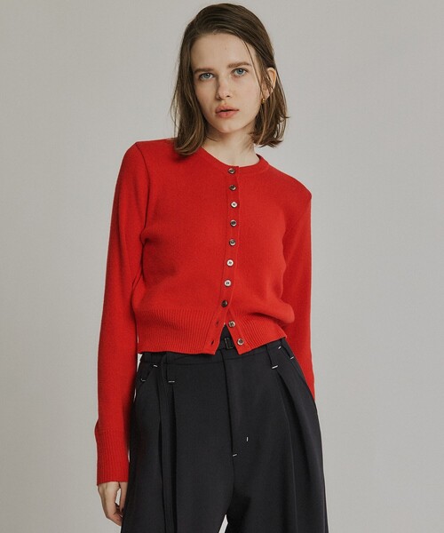 PUBLIC TOKYO（パブリックトウキョウ）の「コットンカシミヤクルーカーデ（カーディガン/ボレロ・レディース・ブラック/アイボリー/レッド/グレー・FREE）」の15枚目の写真