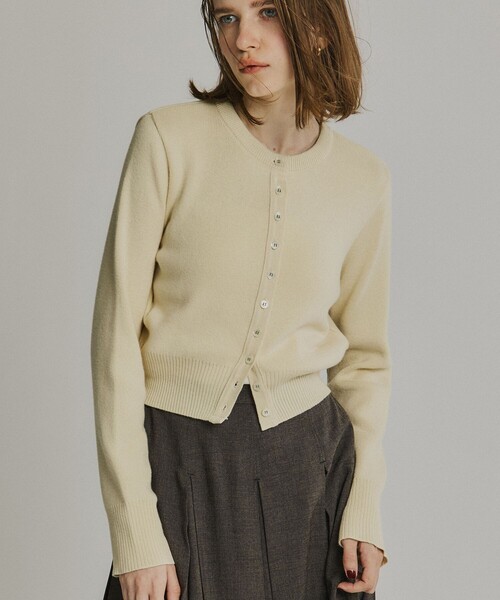 コットンカシミヤクルーカーデ（カーディガン/ボレロ）｜PUBLIC TOKYO