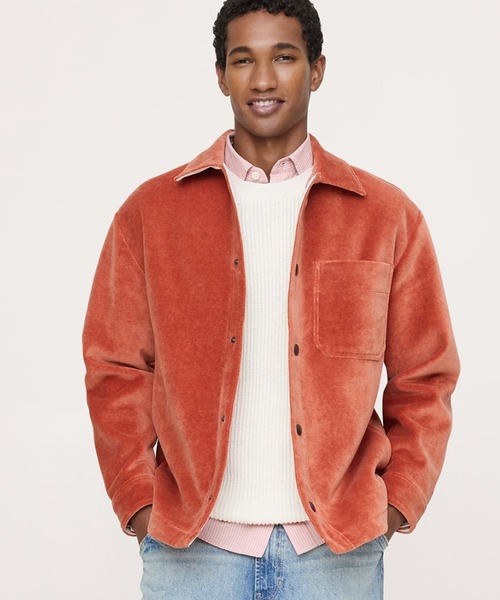 Banana Republic（バナナリパブリック）の「ベロア オーバーシャツ（その他アウター・メンズ・ネイビー/テラコッタ・M/S/XL/L）」の2枚目の写真