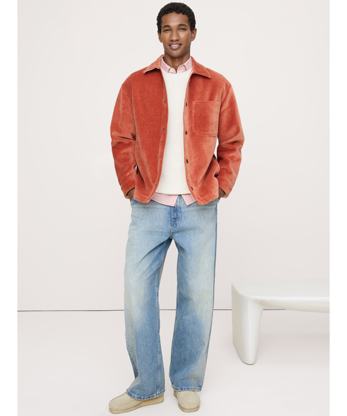 Banana Republic（バナナリパブリック）の「ベロア オーバーシャツ（その他アウター・メンズ・ネイビー/テラコッタ・M/S/XL/L）」の3枚目の写真