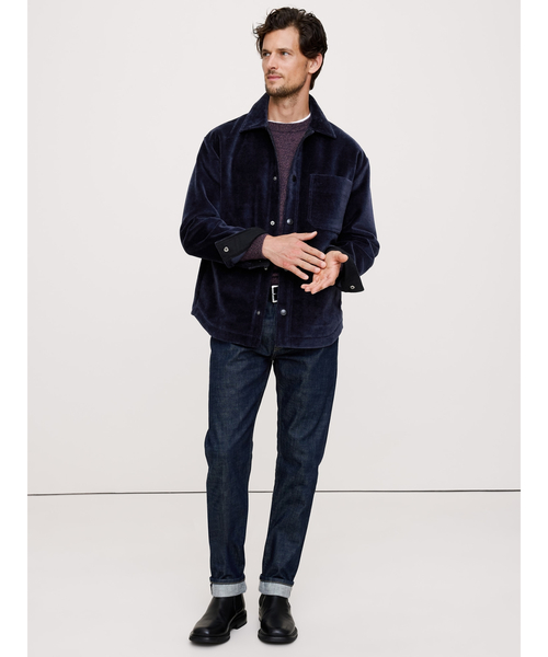 Banana Republic（バナナリパブリック）の「ベロア オーバーシャツ（その他アウター・メンズ・ネイビー/テラコッタ・M/S/XL/L）」の4枚目の写真