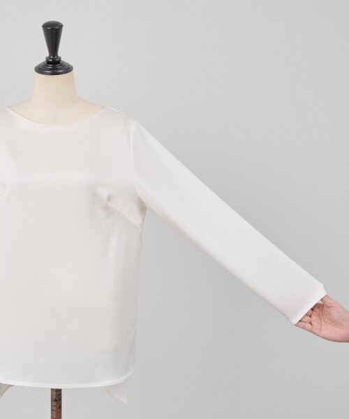 LIVETART（リヴェタート）の「ダブルサテンシンプルブラウス（シャツ/ブラウス・レディース・ホワイト・FREE）」の14枚目の写真