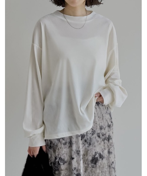 Re:EDIT(リエディ)の「シアーフロッキーベロアプルオーバー(Tシャツ/カットソー・レディース・ブラウン/ブラック/アイボリー/グレー・MEDIUM/LARGE)」の2枚目の写真