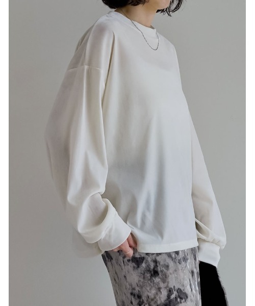Re:EDIT(リエディ)の「シアーフロッキーベロアプルオーバー(Tシャツ/カットソー・レディース・ブラウン/ブラック/アイボリー/グレー・MEDIUM/LARGE)」の18枚目の写真