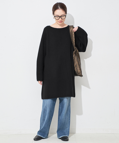 SLOBE IENA（スローブイエナ）の「《WEB限定/追加》ファインウールニットミニワンピース（ワンピース・レディース・ブラック/チャコールグレー・FREE）」の22枚目の写真