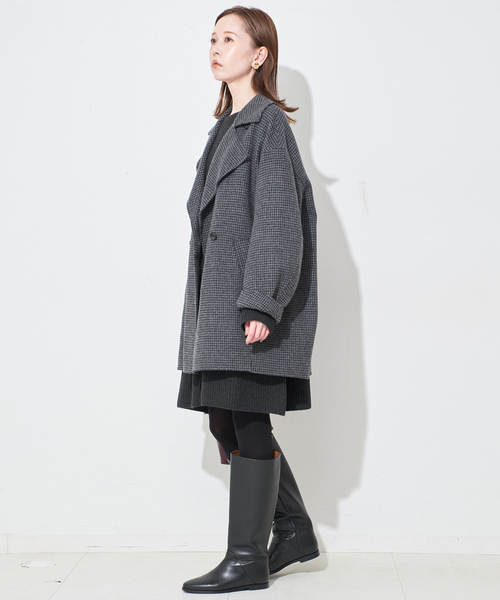 SLOBE IENA（スローブイエナ）の「《WEB限定/追加》ファインウールニットミニワンピース（ワンピース・レディース・ブラック/チャコールグレー・FREE）」の10枚目の写真