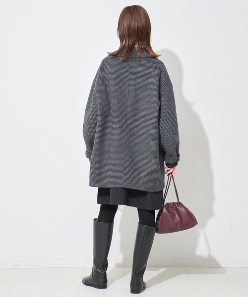 SLOBE IENA（スローブイエナ）の「《WEB限定/追加》ファインウールニットミニワンピース（ワンピース・レディース・ブラック/チャコールグレー・FREE）」の11枚目の写真