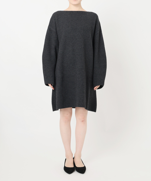 SLOBE IENA（スローブイエナ）の「《WEB限定/追加》ファインウールニットミニワンピース（ワンピース・レディース・ブラック/チャコールグレー・FREE）」の12枚目の写真