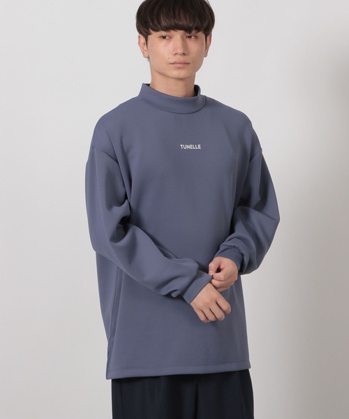 LAKOLE（ラコレ）の「ダンボールモックネック長袖T / 592321（Tシャツ/カットソー・メンズ・ブラック/パープル/ライトグレー/ホワイト・MEDIUM/LARGE）」の4枚目の写真