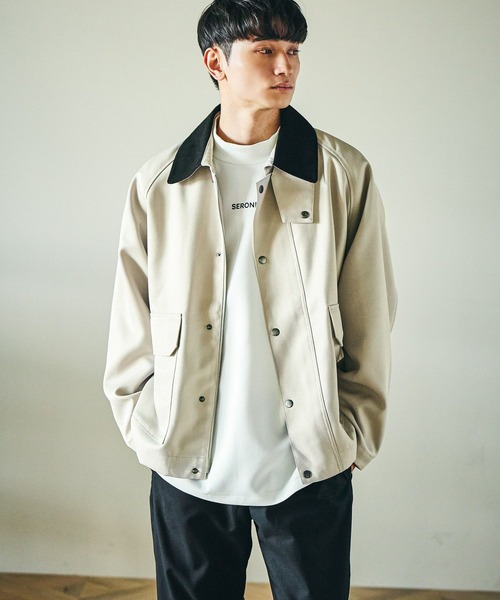 LAKOLE（ラコレ）の「ダンボールモックネック長袖T / 592321（Tシャツ/カットソー・メンズ・ブラック/パープル/ライトグレー/ホワイト・MEDIUM/LARGE）」の6枚目の写真