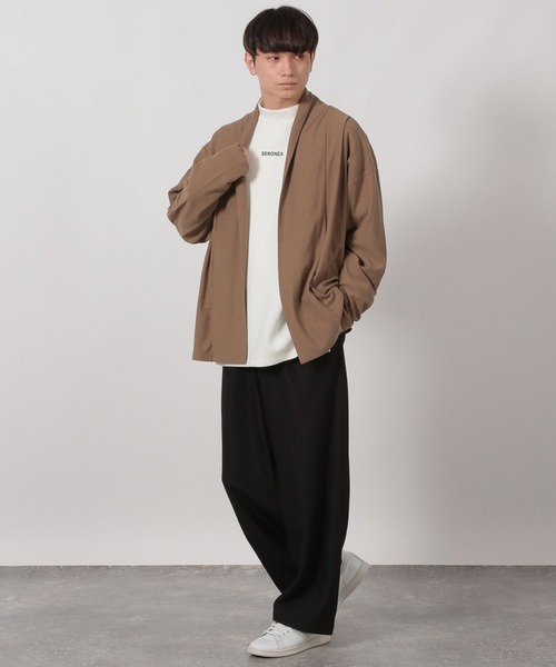 LAKOLE（ラコレ）の「ダンボールモックネック長袖T / 592321（Tシャツ/カットソー・メンズ・ブラック/パープル/ライトグレー/ホワイト・MEDIUM/LARGE）」の11枚目の写真