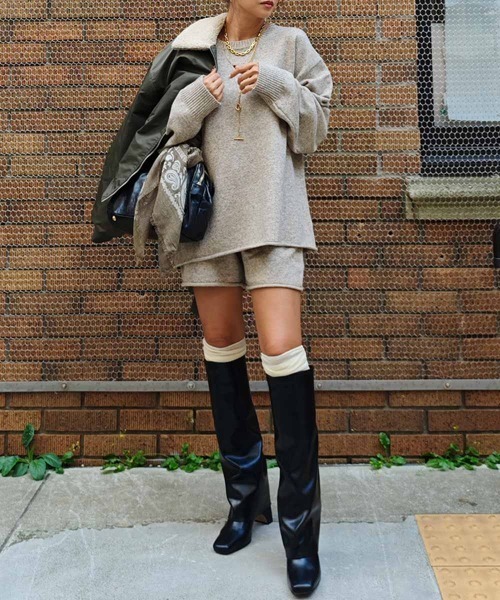 esutoreja(エストレジャ)の「ニットパンツセットアップ(セットアップ・レディース・ベージュ・FREE)」の14枚目の写真