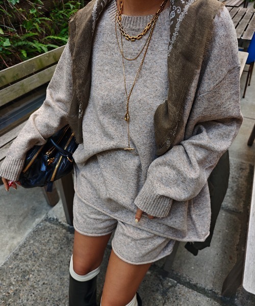 esutoreja(エストレジャ)の「ニットパンツセットアップ(セットアップ・レディース・ベージュ・FREE)」の15枚目の写真