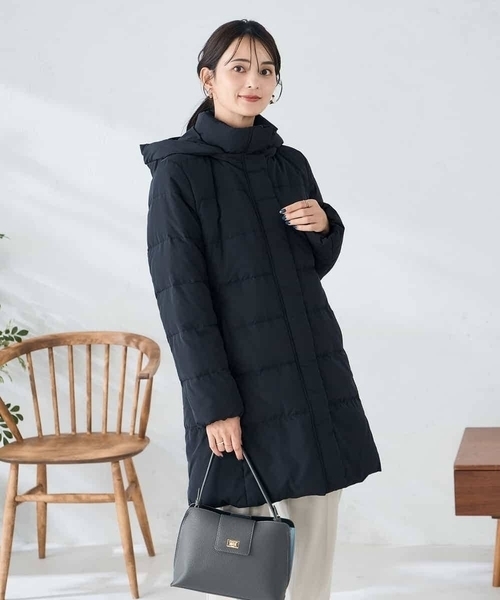 a.v.v(アーヴェヴェ)の「フーデッドロングダウンコート(ダウンジャケット/コート・レディース・ネイビー/ブラック/ベージュ・34/40/42/38/36)」の10枚目の写真