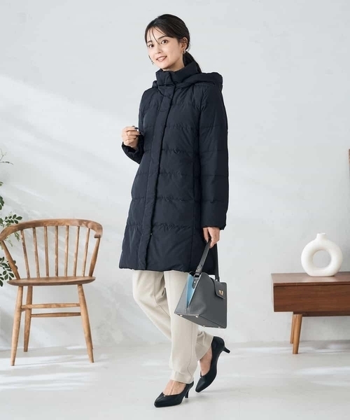 a.v.v(アーヴェヴェ)の「フーデッドロングダウンコート(ダウンジャケット/コート・レディース・ネイビー/ブラック/ベージュ・34/40/42/38/36)」の13枚目の写真